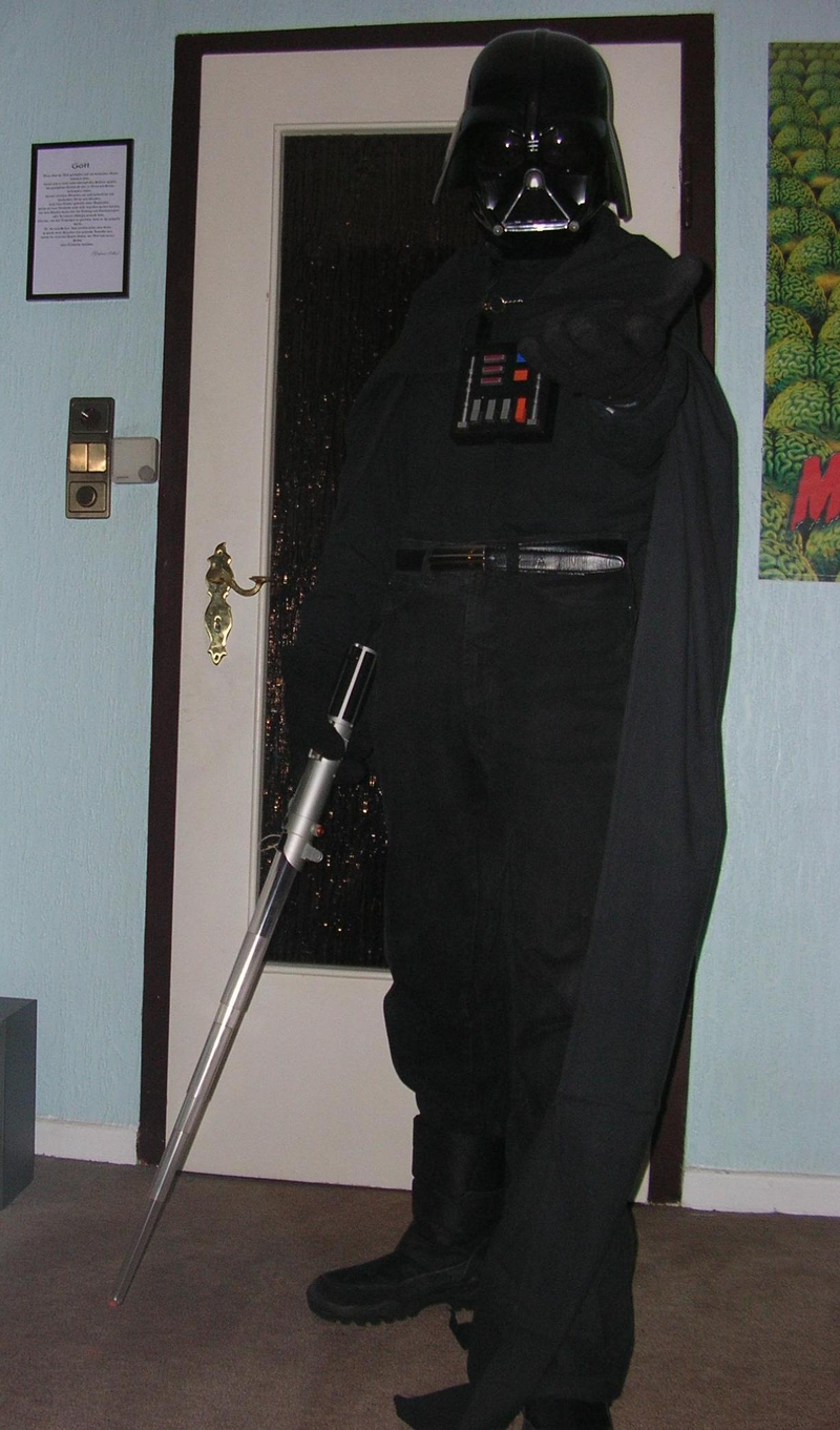 Illustration for article titled So - I'm just back from out local carnival parade as Darth Vader.